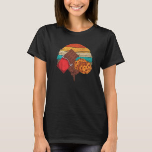 Milk Chocolate Bar Chocolate Chip Cookies Retro Ch T-Shirt