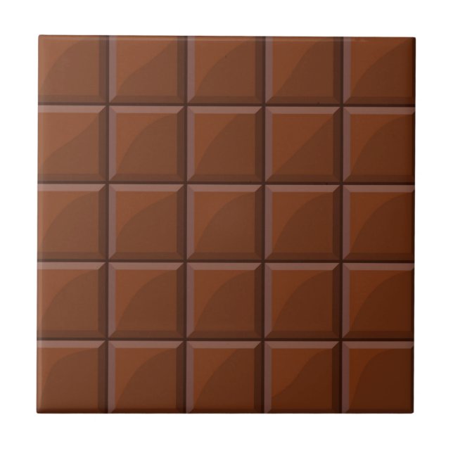 Milk chocolate ceramic tile (Front)