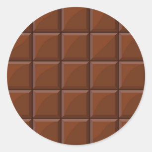 Milk chocolate classic round sticker