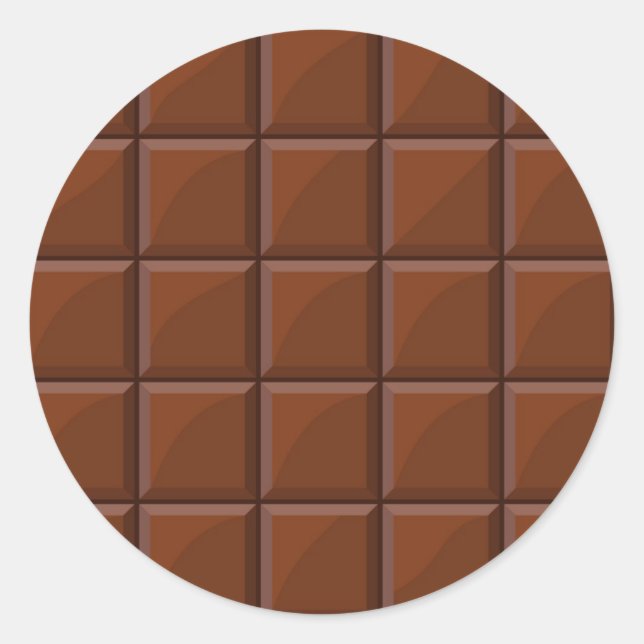 Milk chocolate classic round sticker (Front)
