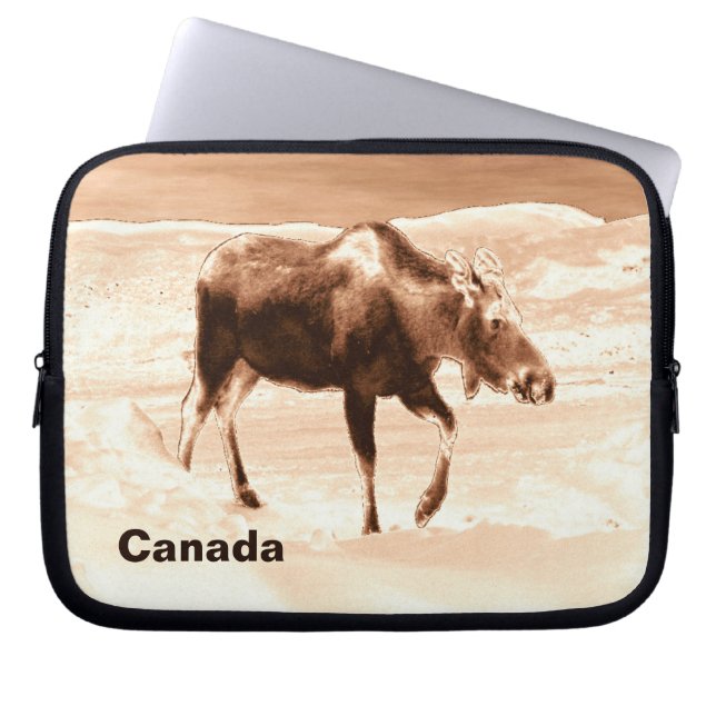 Milk Chocolate Moose Laptop Sleeve (Front)