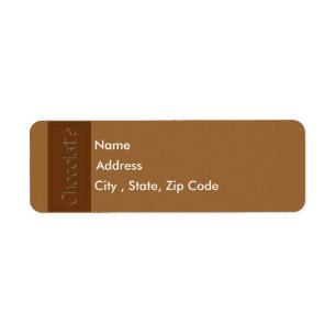 Milk Chocolate Return Address Label