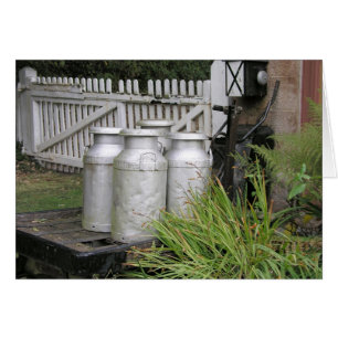Milk churns at Stogumber Station, Somerset, UK