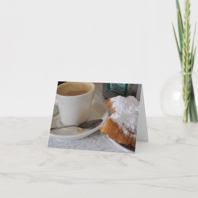 Milk coffee & doughnuts card (Front)