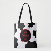 “Milk Collection Kit” Cow Print Tote