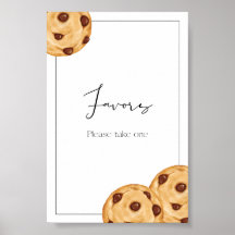Milk & Cookie Birthday Favours Sign