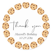 Milk & Cookie Birthday Thank You Sticker
