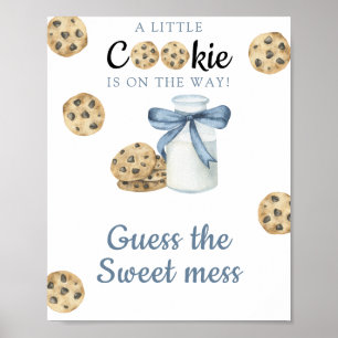 Milk & cookies Baby shower Guess the sweet mess Poster