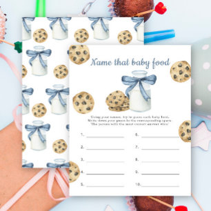 Milk Cookies baby shower Name that baby food game