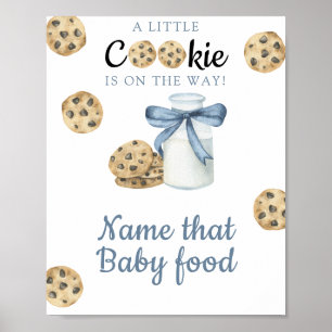 Milk & cookies Baby shower Name that baby food Poster