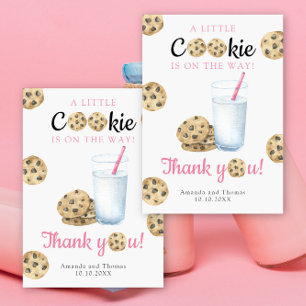 Milk & Cookies Baby shower - Thank You Card