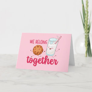 Milk Cookies Belong Together Funny Valentine's Day Holiday Card