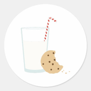 Milk & Cookies Classic Round Sticker