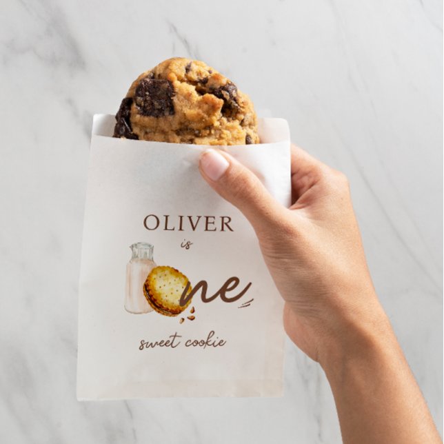 Milk & Cookies First Birthday Party Favour Bag (Creator Uploaded)