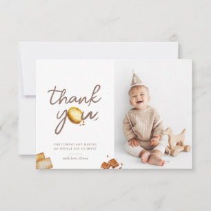 Milk & Cookies First Birthday Party Photo Thank You Card