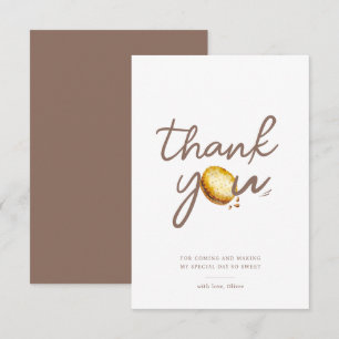 Milk & Cookies First Birthday Party Thank You Card