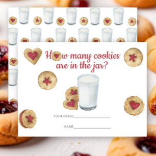 Milk & Cookies Guess how many cookies Enclosure Card