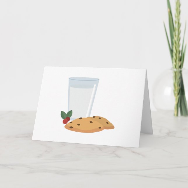 Milk & Cookies Holiday Card (Front)
