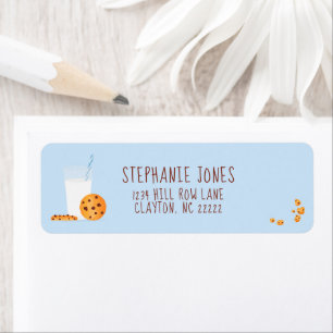 Milk & Cookies Return Address Label