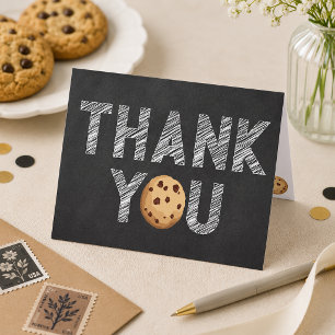 Milk & Cookies Thank You Card – Vintage Chalkboard
