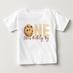 Milk & Cookies Theme One Sweet Birthday Boy Baby T-Shirt
