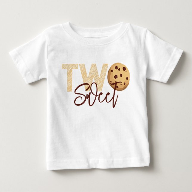 Milk & Cookies "Two Sweet" 2nd Birthday T-Shirt –  (Front)