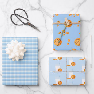 Milk & Cookies Wrapping Paper Sheet