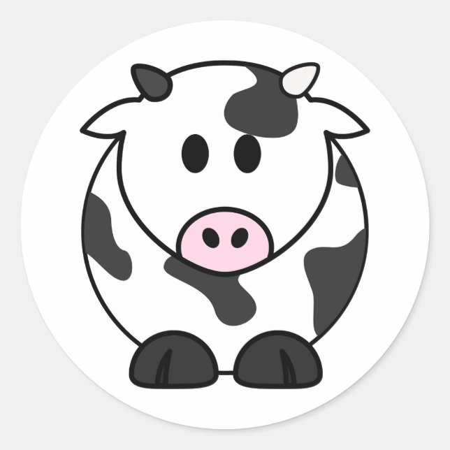 Milk Cow Cow Cattle Classic Round Sticker (Front)