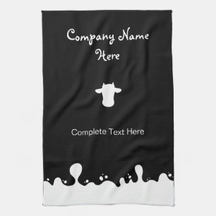 Milk Cow silhouette Tea Towel