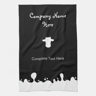 Milk Cow silhouette Tea Towel