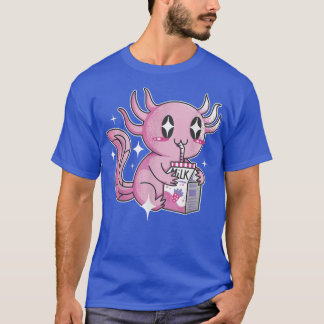 Milk Drink Axolotl Kawaii Cute Japan  T-Shirt
