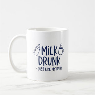 Milk Drunk Mug New Dad Gift Baby Bottle Coffee