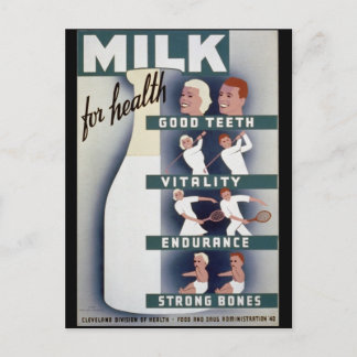 Milk For Health Postcard