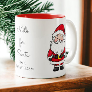 Milk for Santa Christmas Eve Custom Two-Tone Coffee Mug