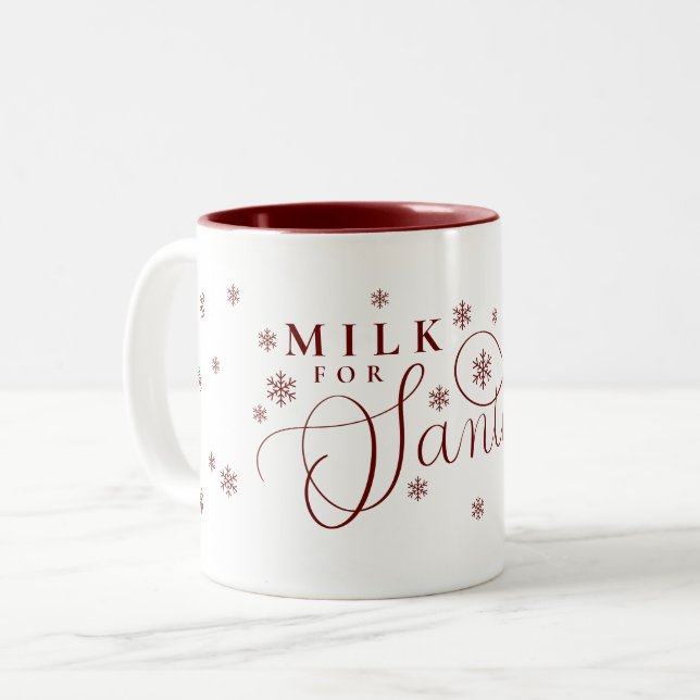 Milk For Santa Christmas Eve Holiday Mug (Front Left)