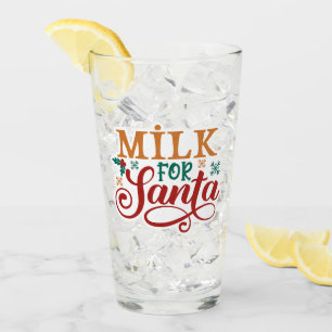 Milk for Santa Glass