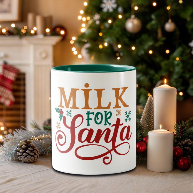 Milk for Santa Two-Tone Coffee Mug (Creator Uploaded)