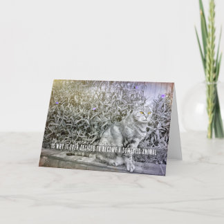 MILK FOR THE CAT Greeting Card