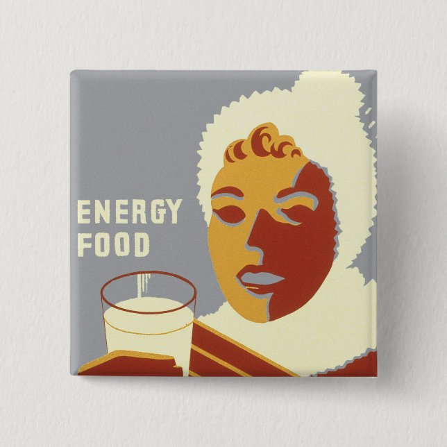 Milk for Warmth 15 Cm Square Badge (Front)