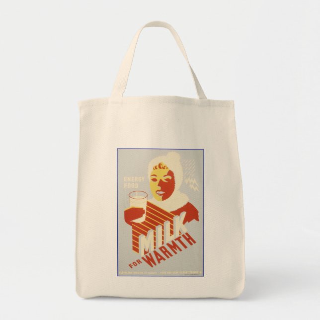 MILK FOR WARMTH TOTE BAG (Front)
