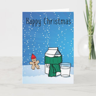 "Milk & Ginger" Funny Snow Christmas Greeting Card