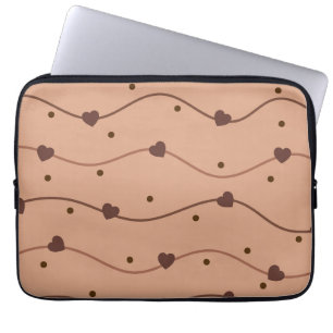 Milk Heart Chocolate Chips Pattern Laptop Sleeve