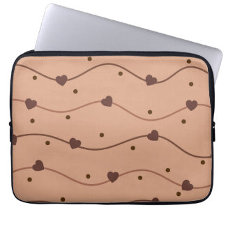 Milk Heart Chocolate Chips Pattern Laptop Sleeve