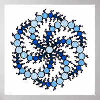 Milk Hill Blue Crop Circle Poster