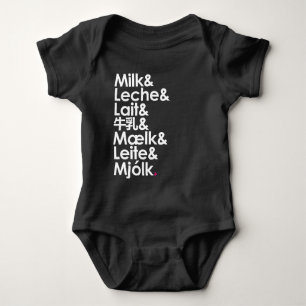 Milk Is Our Love Language Baby Bodysuit