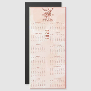 Milk It For All It's Worth 2026 Brown Calendar