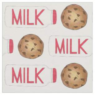 Milk Jug Chocolate Chip Cookies Snack Food Foodie Fabric