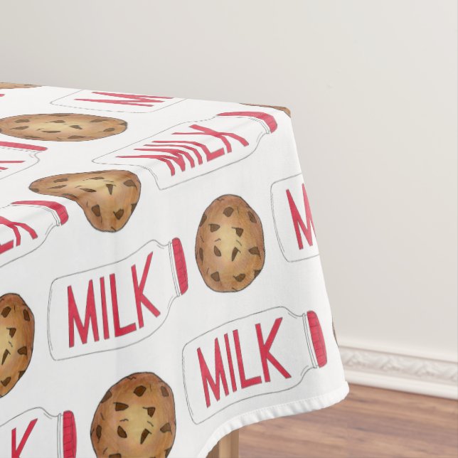 Milk Jug Chocolate Chip Cookies Snack Food Foodie Tablecloth (In Situ)