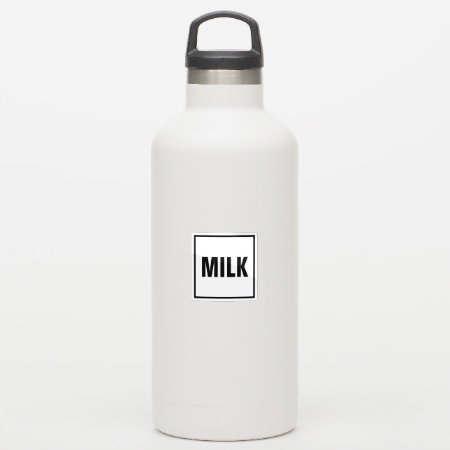“MILK” Label Sticker – Minimalist design (Waterbottle)