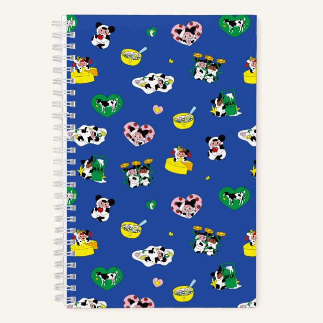 Milk Lover Blue Notebook (Front)